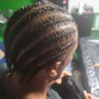 Braid back cornrows