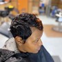 Natural hair cut and  style