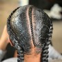 Wig protective cornrows