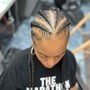 Men Braids No Designs(top only/shaved sides)