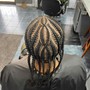 Men Braids No Designs(top only/shaved sides)