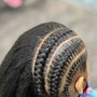 Individual braids(top only/sides shaved)