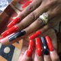 Acrylic Fullset with no Polish short/med/long any shape