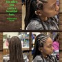 Cornrows ponytail (price and time depend on the size and how long you want the ends)