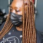 Medium Knotless Braids( price and time varies according to the length)