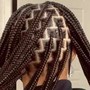 Medium Knotless Braids( price and time varies according to the length)