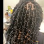 Medium Box Braids with knot