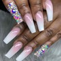 French tip on all 10 nails