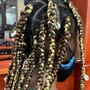 Box Braids (medium parting/ no hair added)