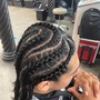 Box Braids (medium parting/ no hair added)