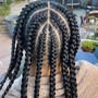 Box Braids (medium parting/ no hair added)