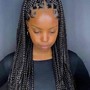 Medium Knotless Braids( price and time varies according to the length)