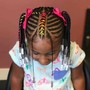 Kid's Knotless braids ( kids from 4 to 11 years. Price is for large knotless braids)