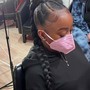 Ponytail with  cornrows added