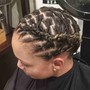 Mens Partial Head Cornrows