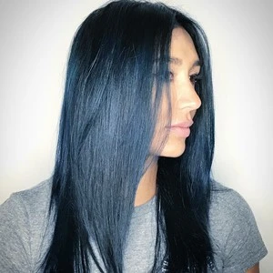 black hair with blue highlights tumblr
