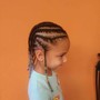 Man bun medium braids