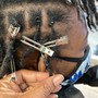 Large coils starters from the scalp to the top of the ear.