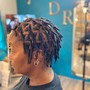 Medium Plat Starter Locs Ear lobe length