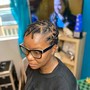 Large  loc retwist on undercut. Shoulder length