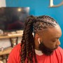 Medium Plat Starter Locs Ear lobe length