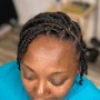 Large coils starters from the scalp to the top of the ear.