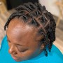 Large coils starters from the scalp to the top of the ear.