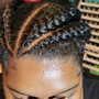 Tribal braids with box braids