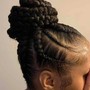 braided style with natural hair