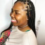 2 Feed-in/ cornrows braids(straight backs )