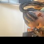 Feed-in ponytail Braids