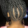 Feed-in ponytail Braids