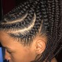 Feed-in ponytail Braids