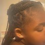 Kid's small  Braids w/hair added( cornrows)