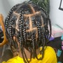 Natural hair box braids MEN