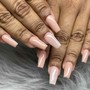 French tip on all 10 nails