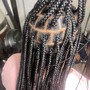 French Curl Knotless Braids (Medium)