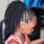 Kid's cornrows hair Style + beads