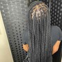 Small Knotless braids waist length