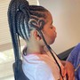 Kids half Cornrows/ half knotless