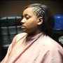 Cornrows or twist in front ( only)