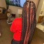 Small Medium Knotless Braids Thigh Length