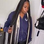 Small Medium Knotless Braids Thigh Length