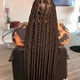 Small Medium Knotless Braids Thigh Length