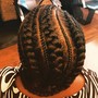 Large Feed-in cornrows (6 braids or less)