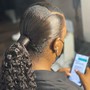 Relaxed Hair Ponytail