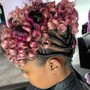 UPDO Perm Rod Set/Twist out UPDO