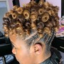 UPDO Perm Rod Set/Twist out UPDO