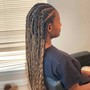 Kids half Cornrows/ half knotless