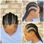 Cornrow/braid down